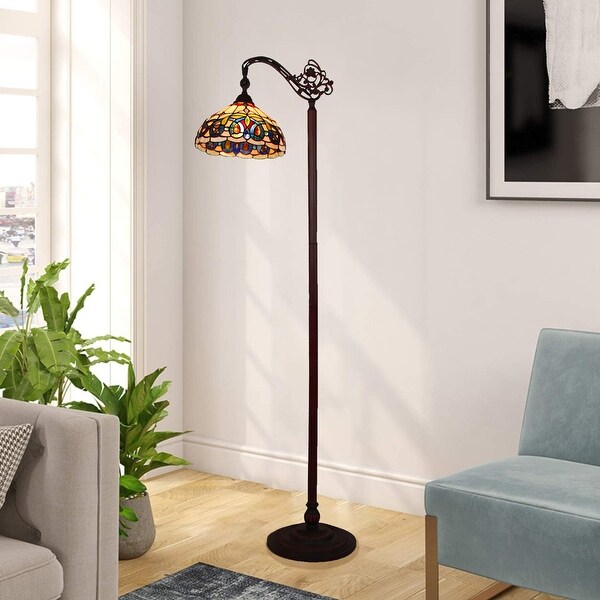 -Style Victorian Design 1-light Dark Bronze Floor Lamp