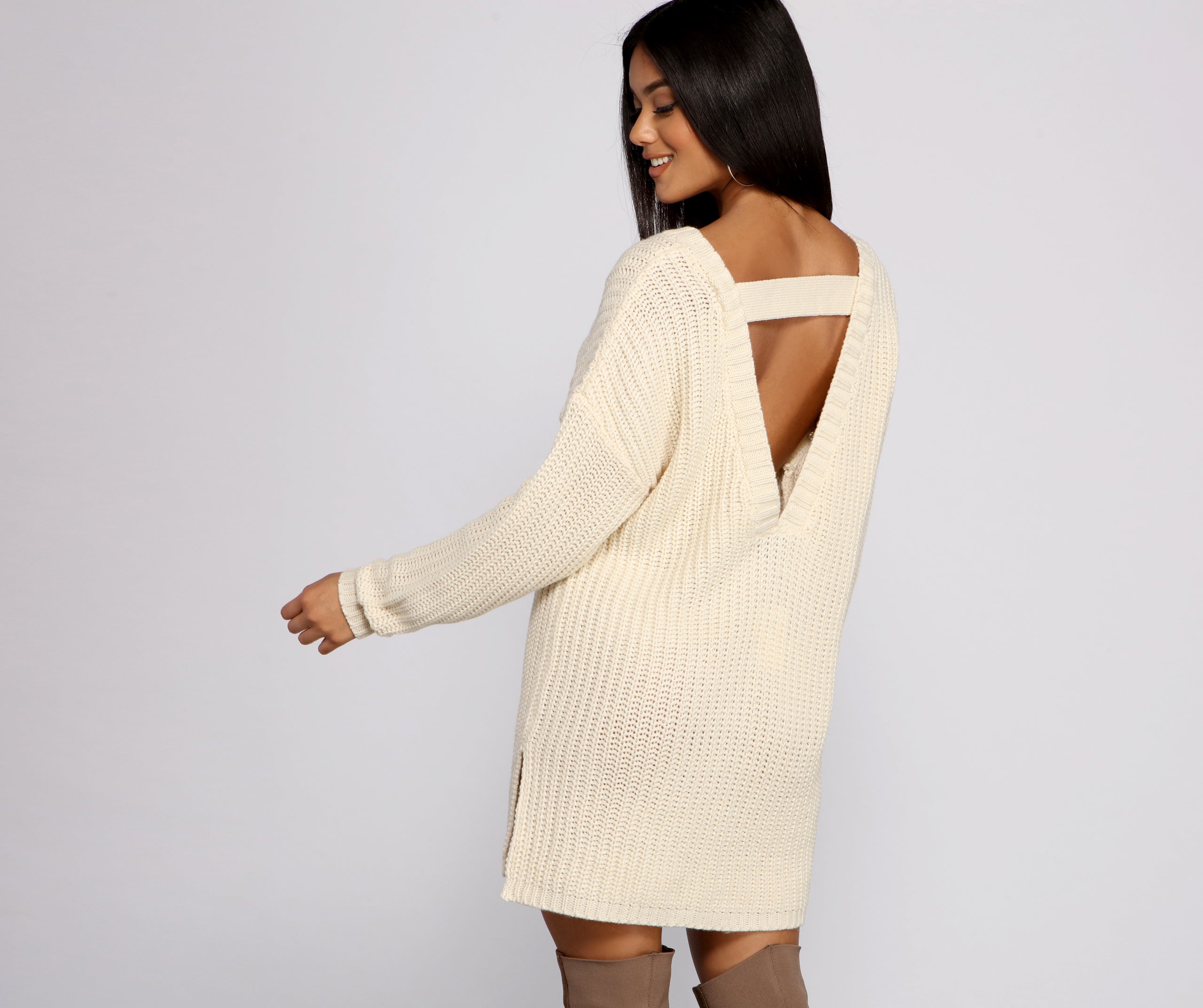 Cozy Knit Long Sleeve Tunic