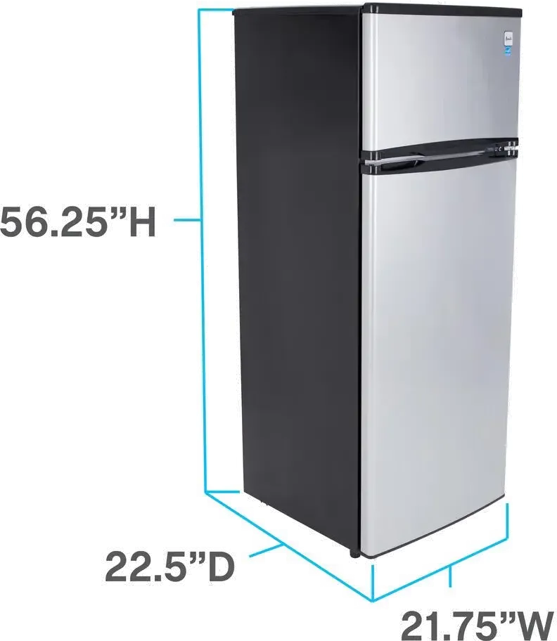 Avanti 7.3 cu ft Top Freezer Refrigerator - Stainless Steel