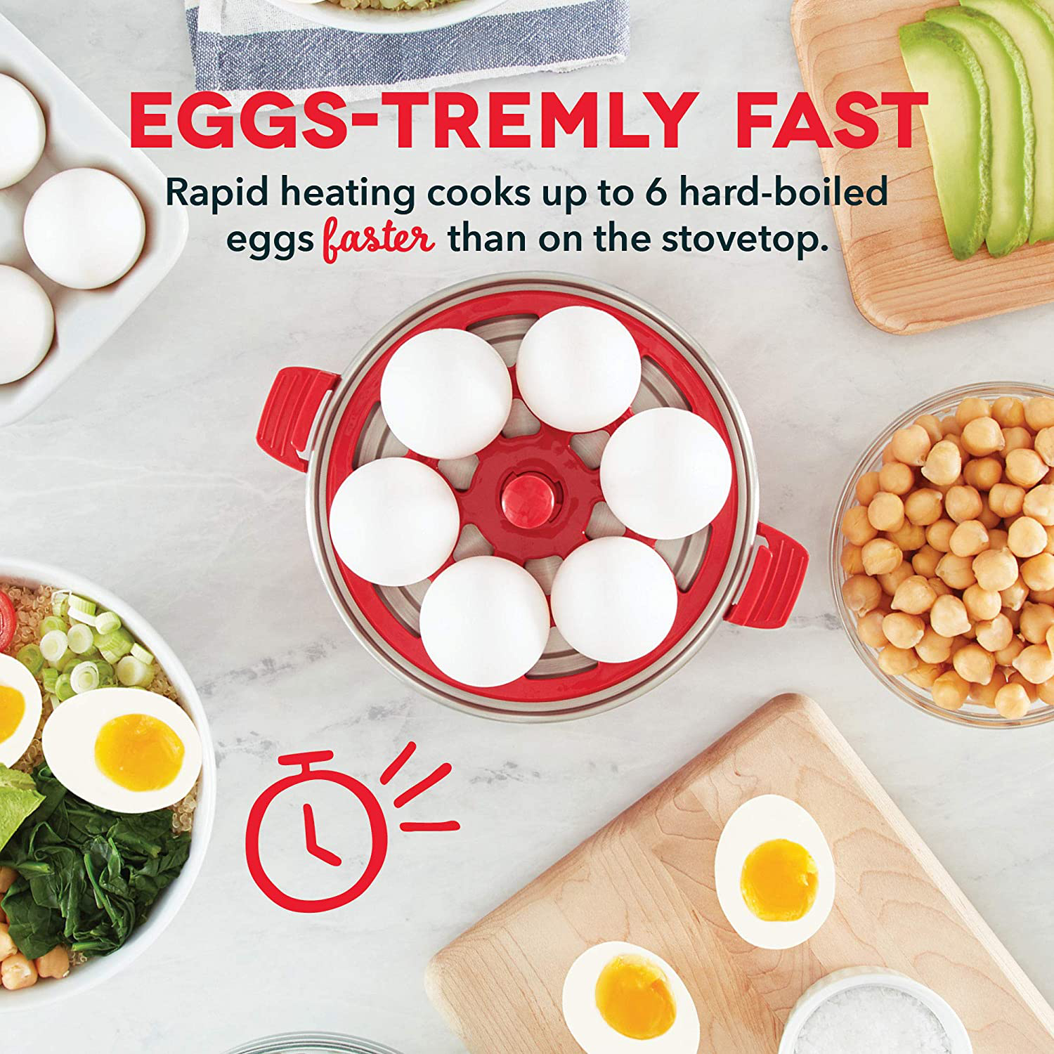 Dash Rapid Egg Cooker: 6 Egg Capacity Electric Egg Cooker for Hard Boi