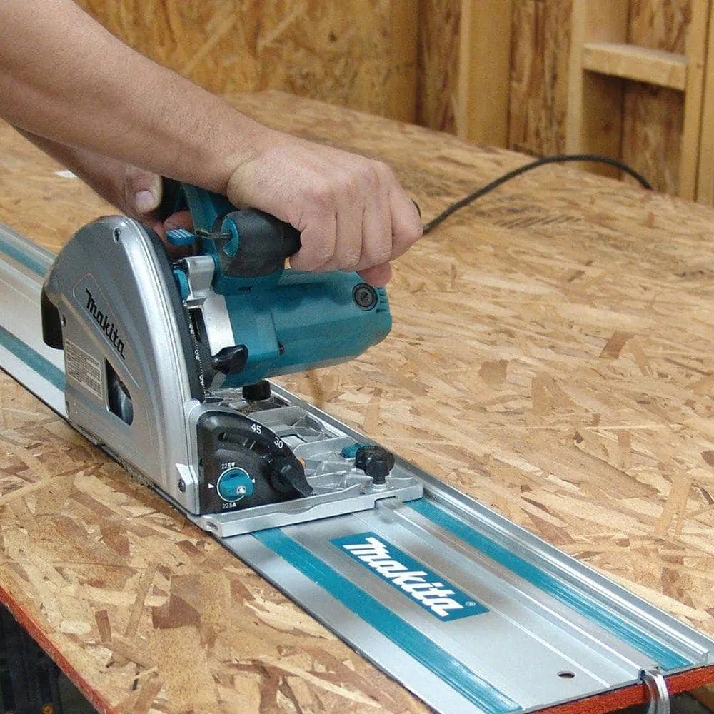 Makita 12 Amp 6-1/2 in. Corded Plunge Saw with 55 in. Guide Rail, 48T Carbide Blade and Hard Case SP6000J1