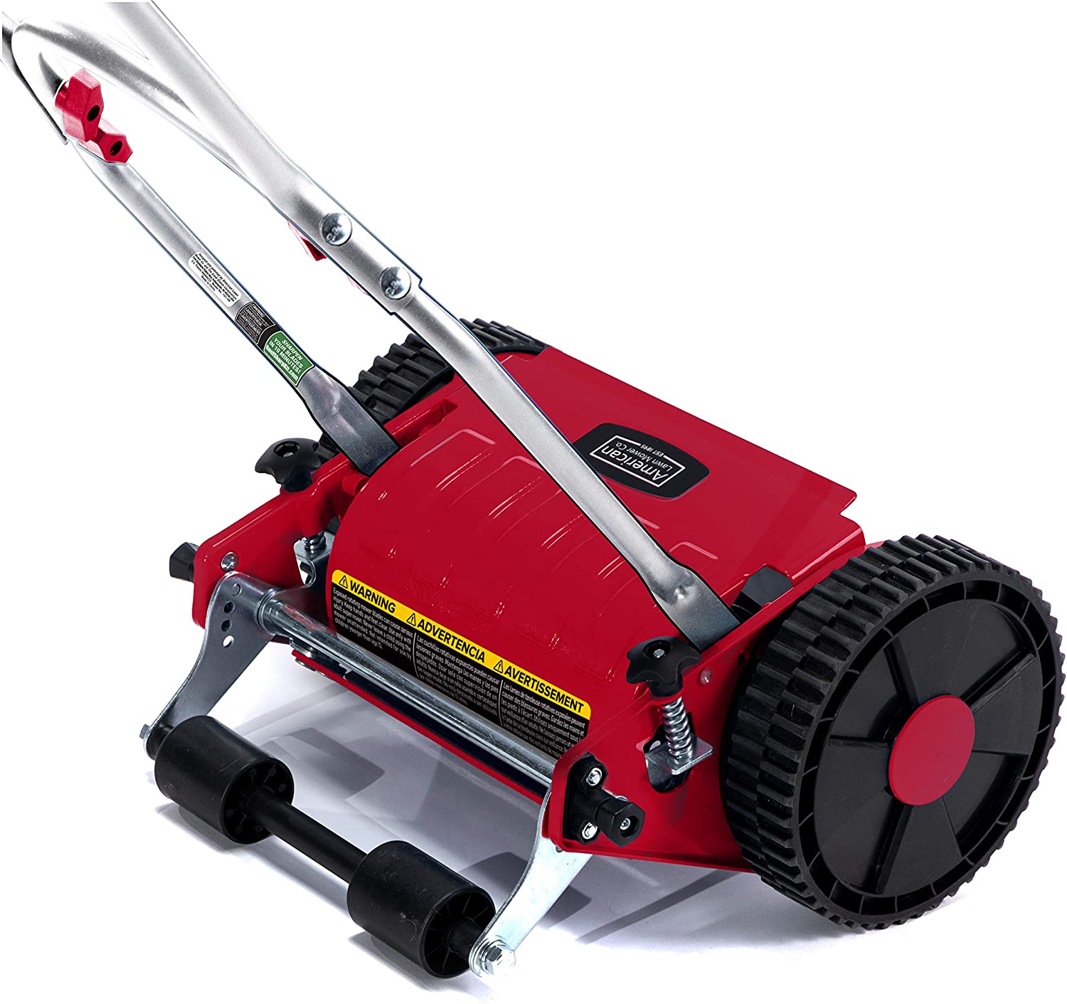 American Lawn Mower Company 101-08 Youth Grass Shark 8-Inch 5-Blade Manual Push Reel Lawn Mower， Red