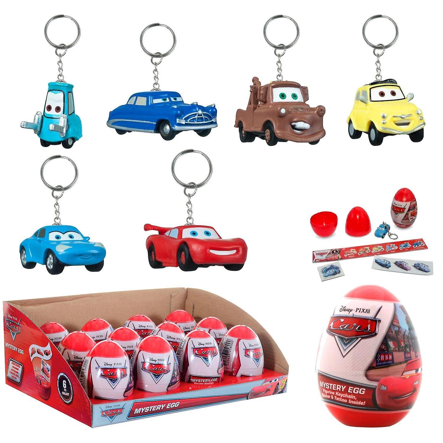12-Pack Disney Cars Cars Keychain Figures With Stickers And Tattoo