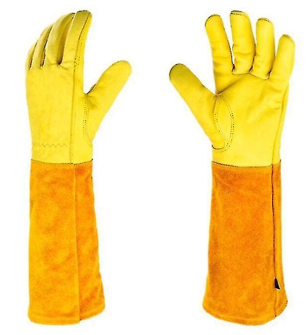 Long Leather Gardening Gloves For Women And Men， Thorn-proof Gloves，