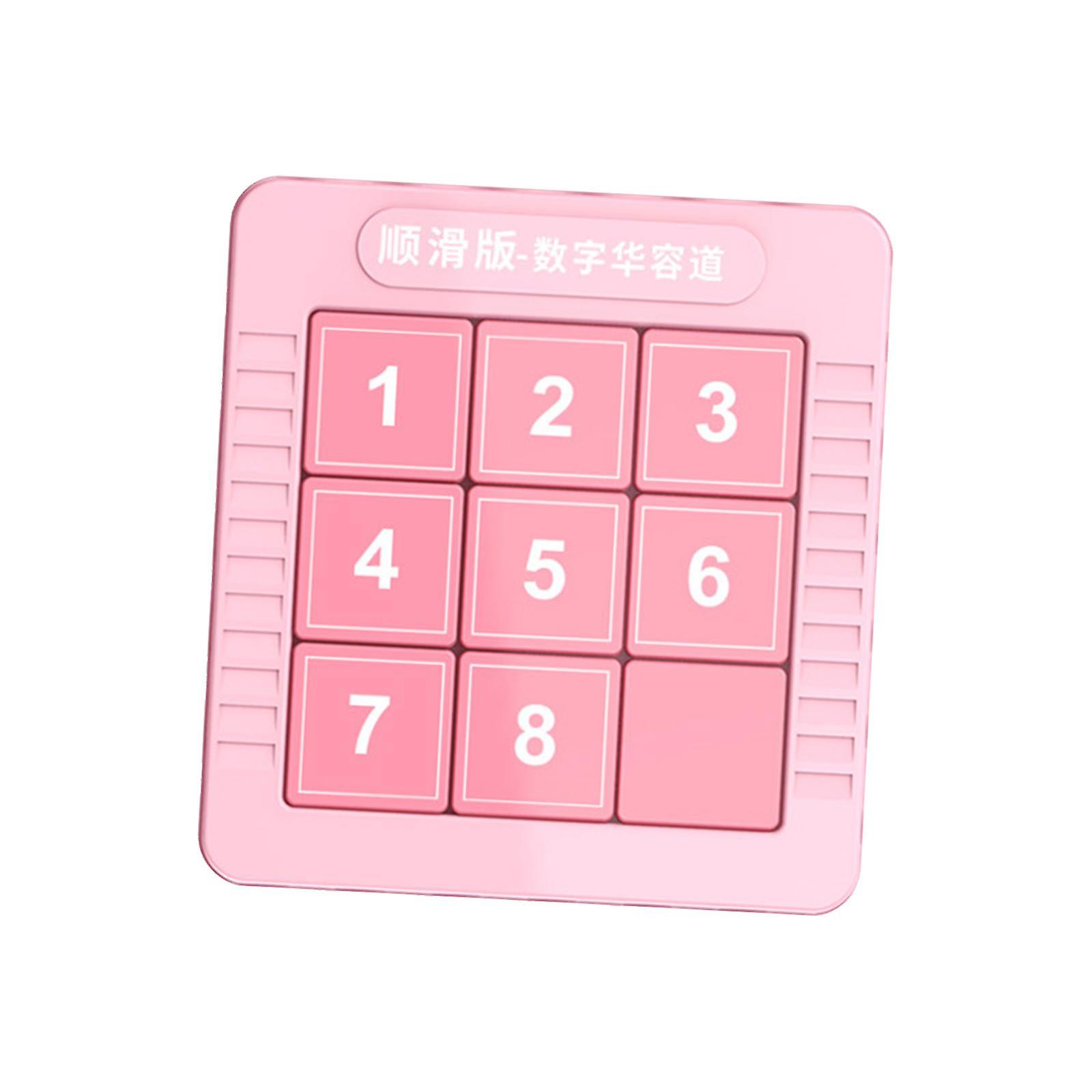 Brain Teaser Sliding Puzzle Number Puzzle For Matching Games Training Travel Pink 3 Floors