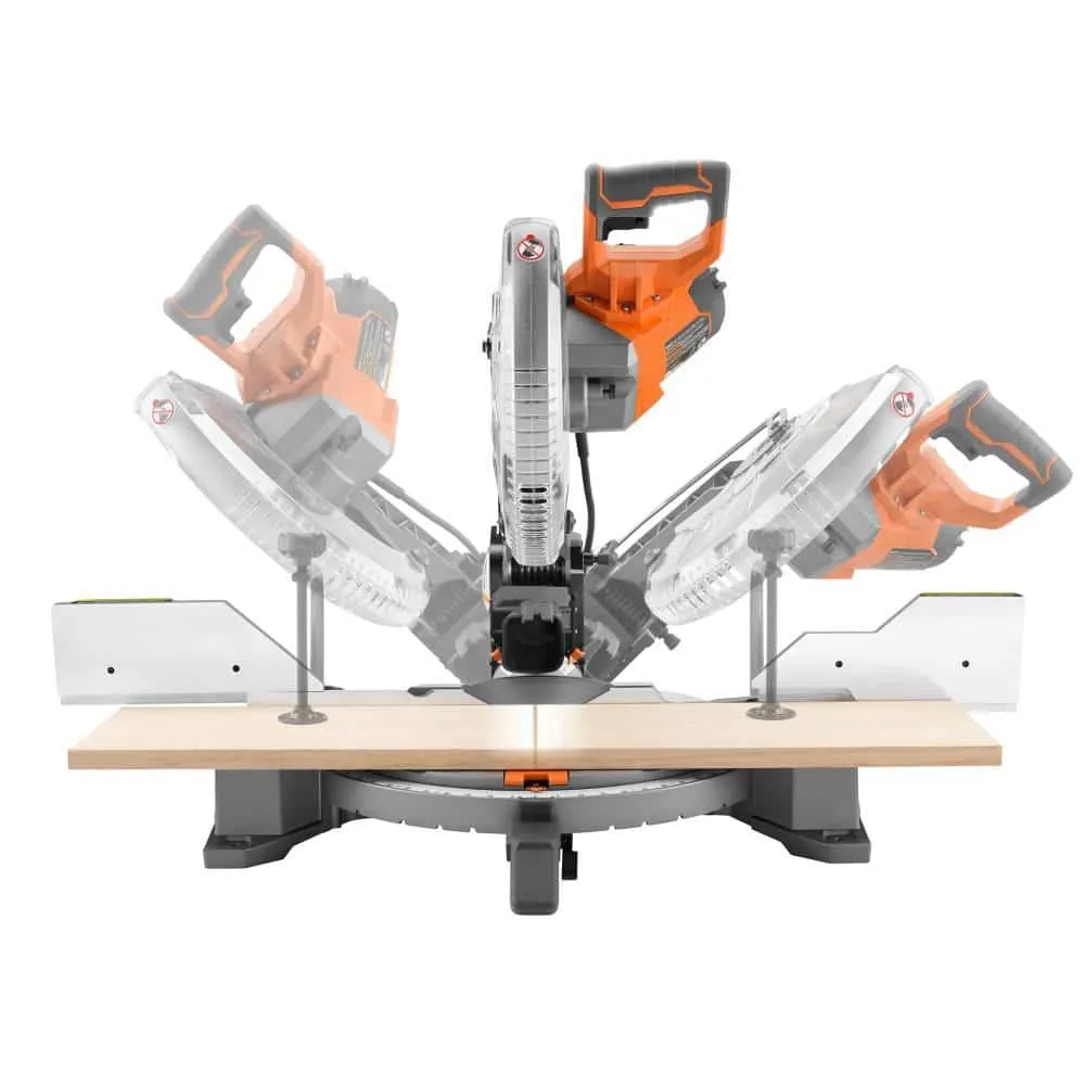 RIDGID 15 Amp Corded 12 in. Dual Bevel Miter Saw with LED Cutline Indicator R4123