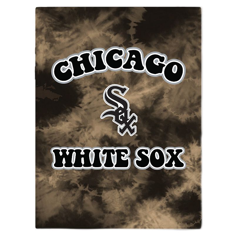 Chicago White Sox 60'' x 70'' Bubble Tie-Dye Flannel Sherpa Blanket