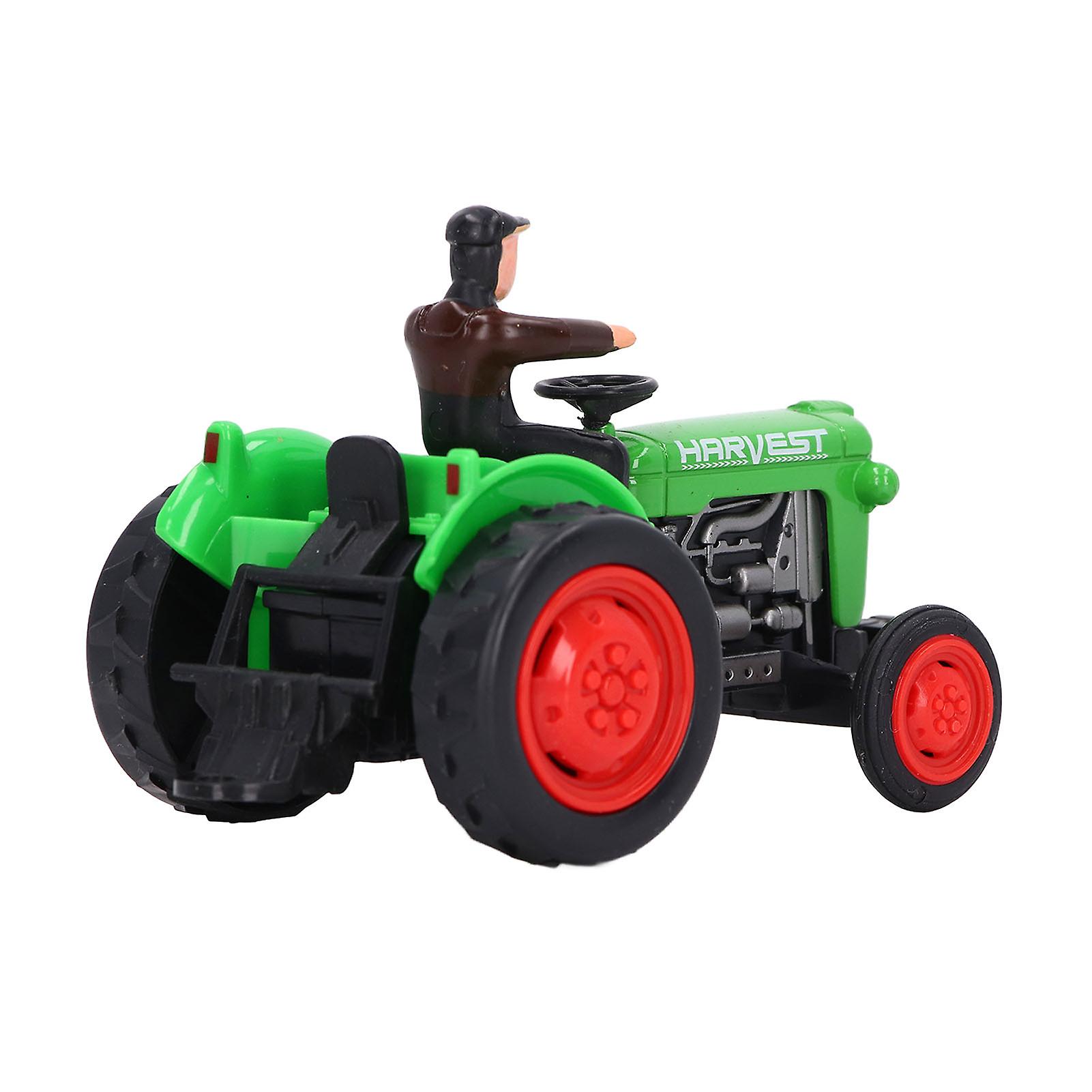 Simulation Tractor Vehicle Model Sturdy Alloy Engineering Farmer Car Toy For Childrengreen