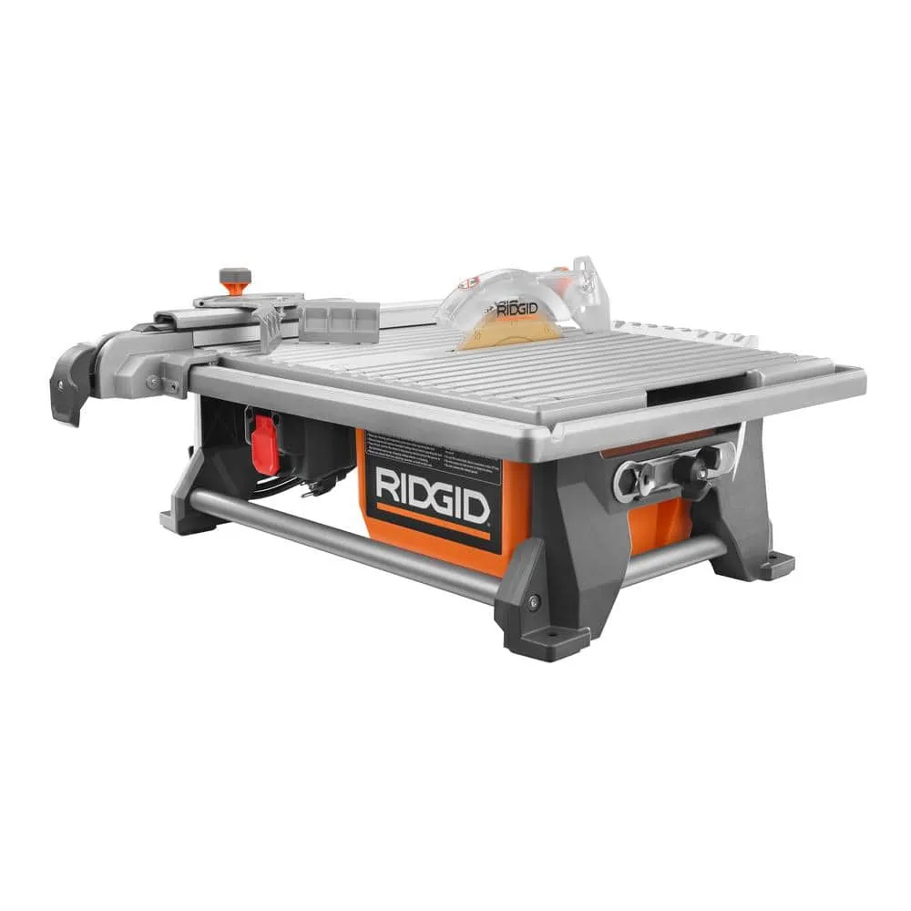 RIDGID 6.5 Amp Corded 7 in. Table Top Wet Tile Saw with Stand R4021SN