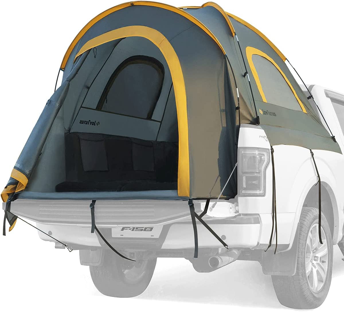 JOYTUTUS Truck Tent 5.5-6in Truck Bed Tent ，Full Size Pickup Tent，Waterproof Truck Camper，2-Person Capacity， Easy To Setup for Camping，Hiking，Fishing，Orange
