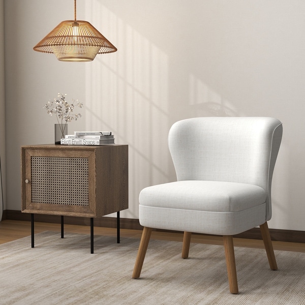Upholstered Accent Chair Armchair Linen Side Chair