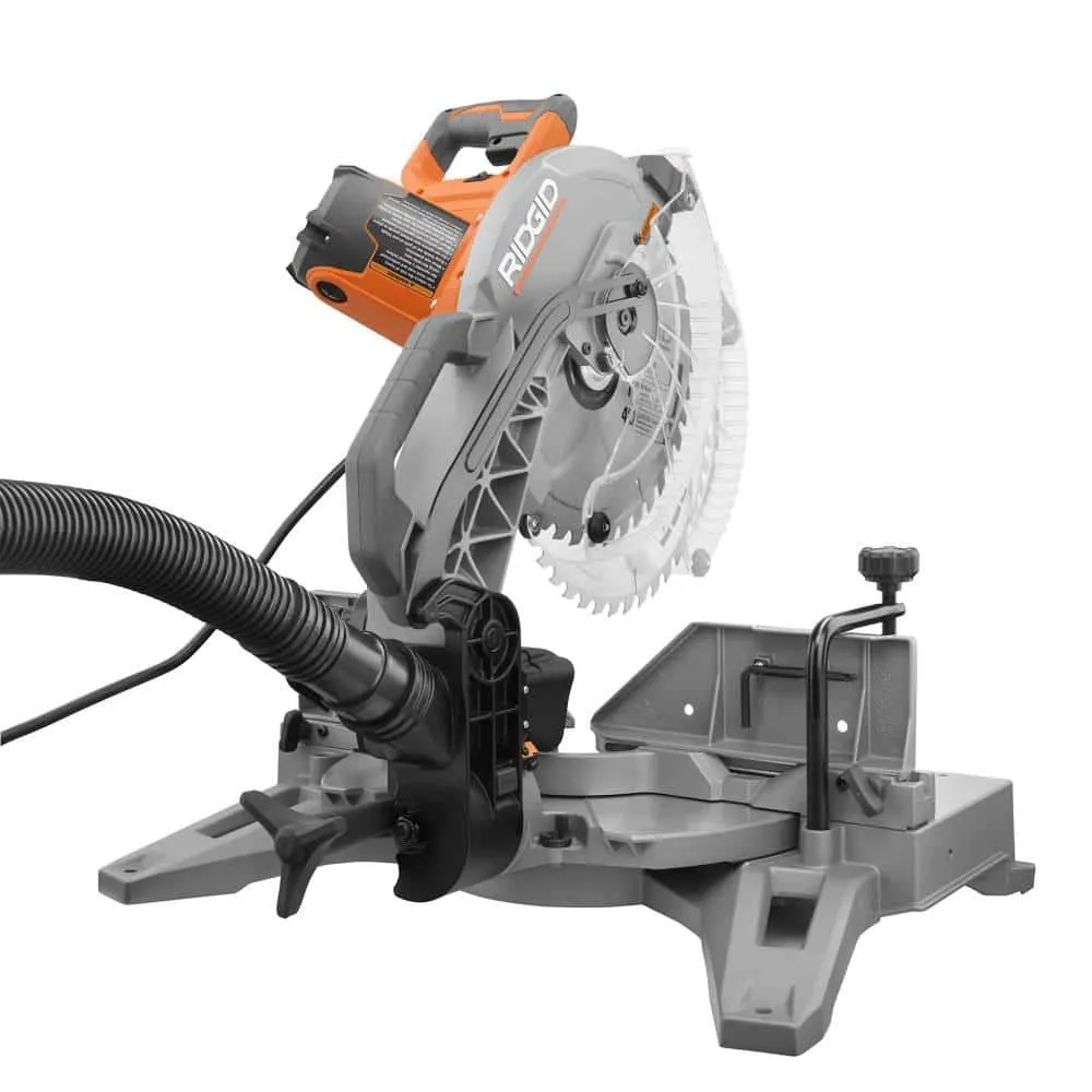 RIDGID 15 Amp Corded 12 in. Dual Bevel Miter Saw with LED Cutline Indicator R4123