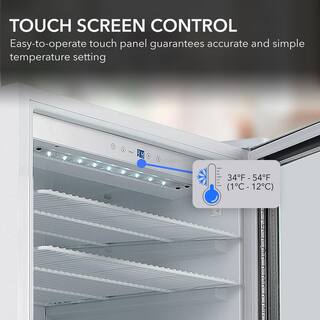 Whynter 24 in. 10.6 cu. ft. Freestanding Beverage Merchandiser Refrigerator with Superlit Door in White CBM-1060XLW