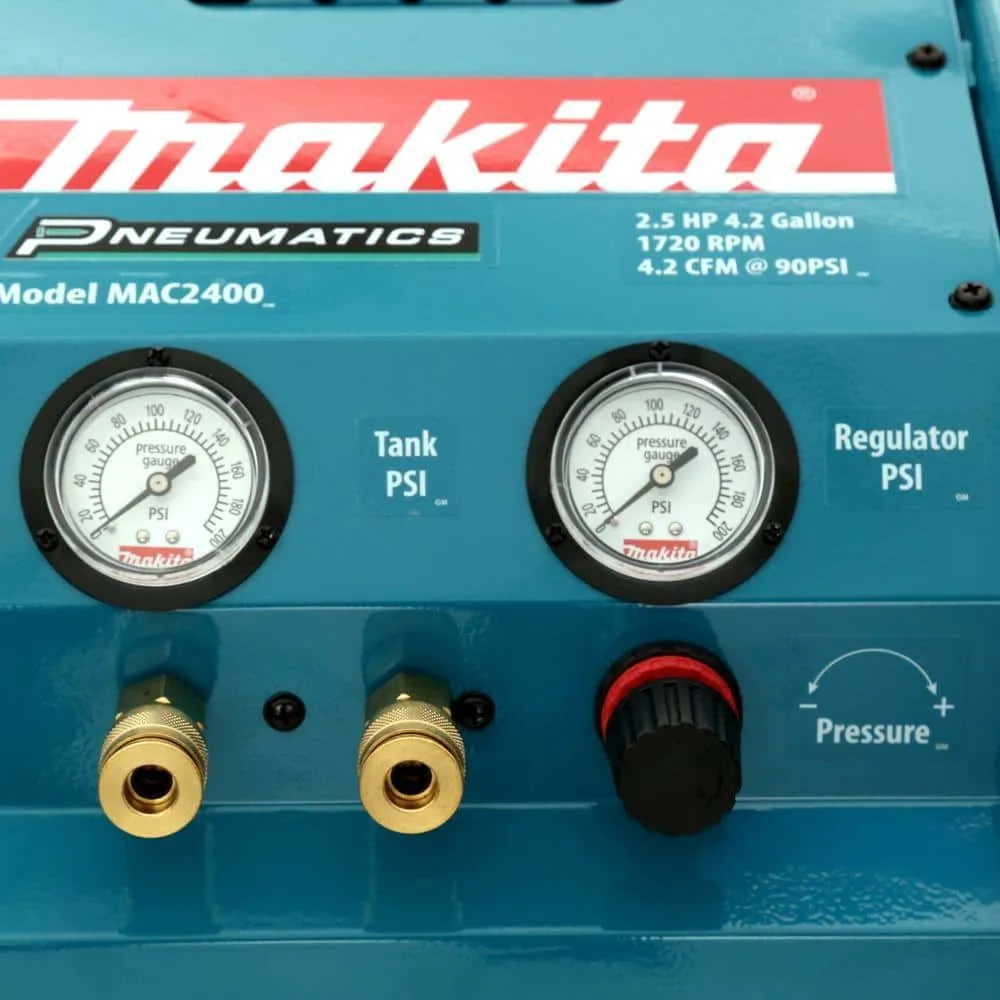 Makita 4.2 Gal. 2.5 HP Portable Electrical 2-Stack Air Compressor MAC2400