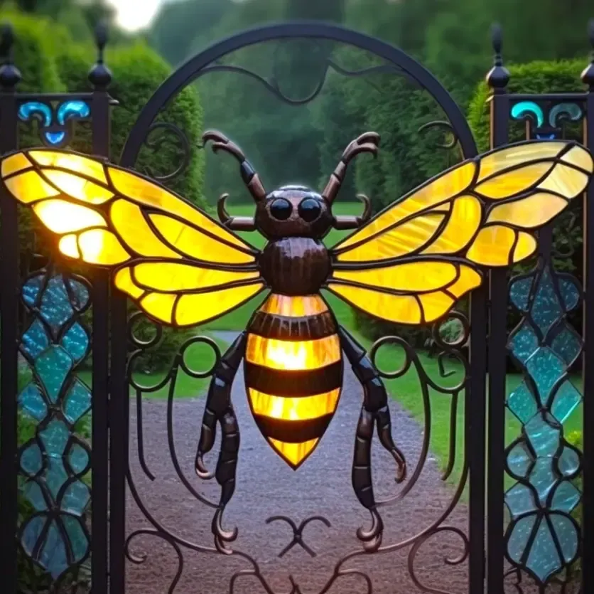🔥Last day 75% OFF🔥Colorful glass bee door