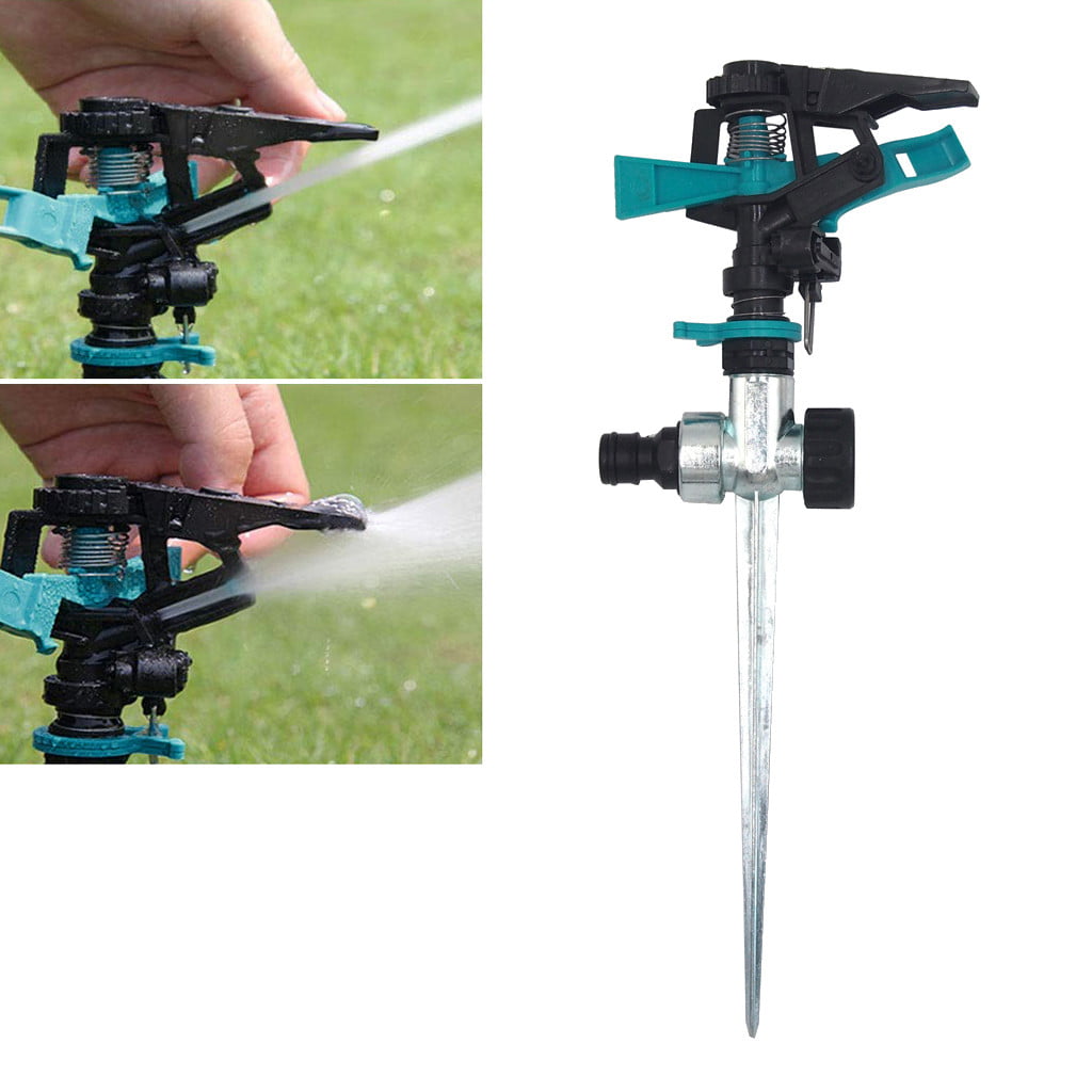Hxroolrp Rotating Impulse Sprinkler Garden Lawn Grass Watering System Water Hose Spray