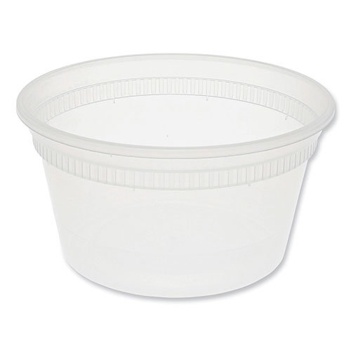 Pactiv Newspring DELItainer Microwavable Container | 12 oz， 4.55 x 4.55 x 2.45， Clear， Plastic， 480