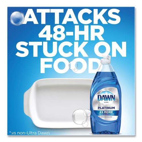 Procter and Gamble Dawn Platinum Liquid Dish Detergent | Refreshing Rain Scent， (3) 24 oz Bottles Plus (2) Sponges