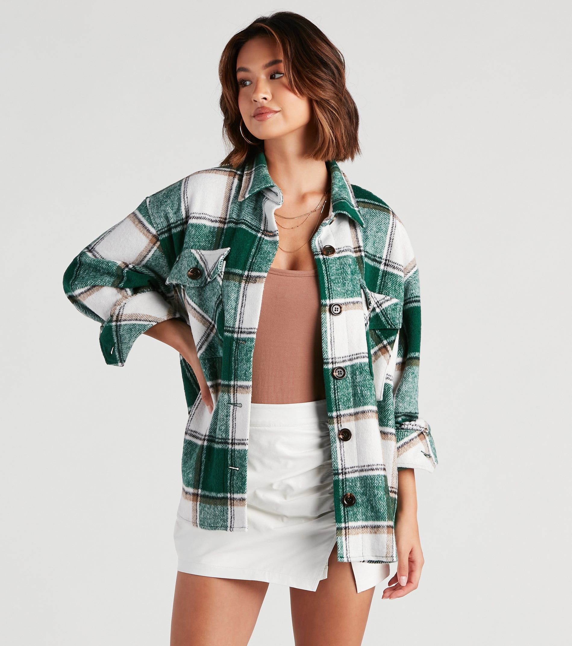 True And Trendy Plaid Shacket