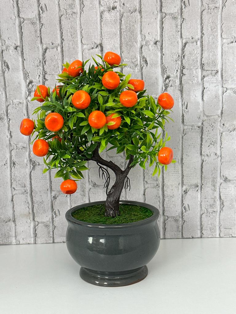 Gorgeous Orange Bonsai in pot of your choice-Artificial