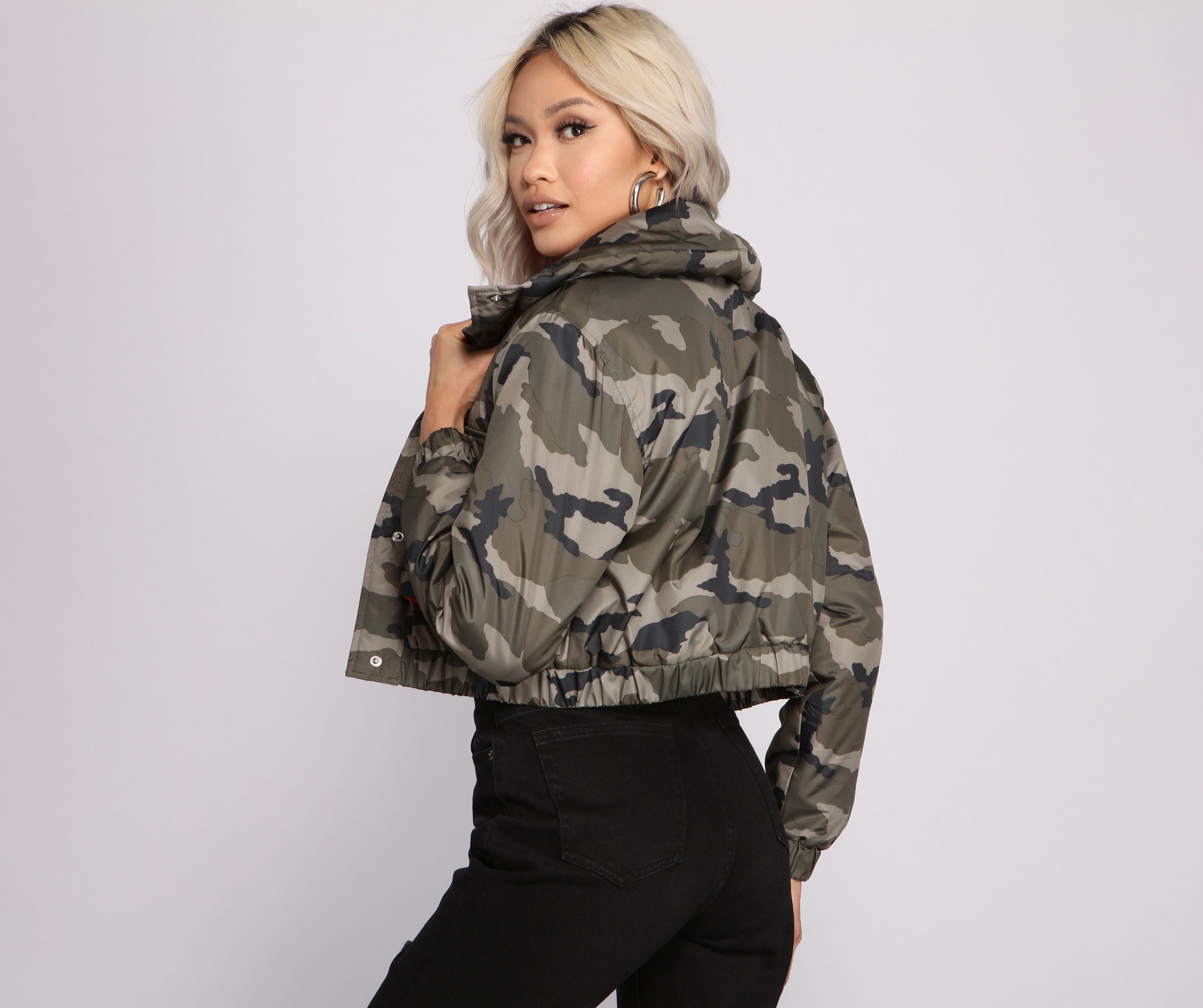 At Ease Camo Puffer Jacket