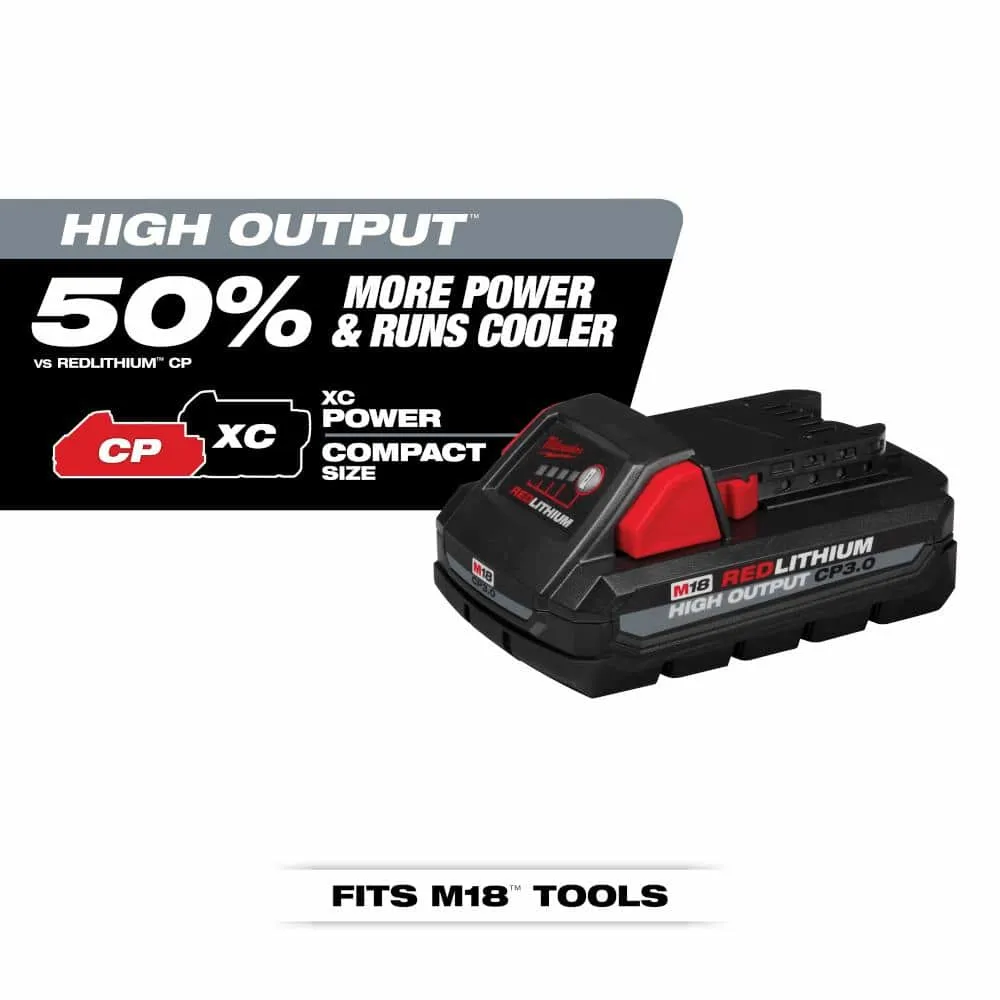 Milwaukee M18 18V Lithium-Ion HIGH OUTPUT CP 3.0Ah Battery Pack (2-Pack) 48-11-1837