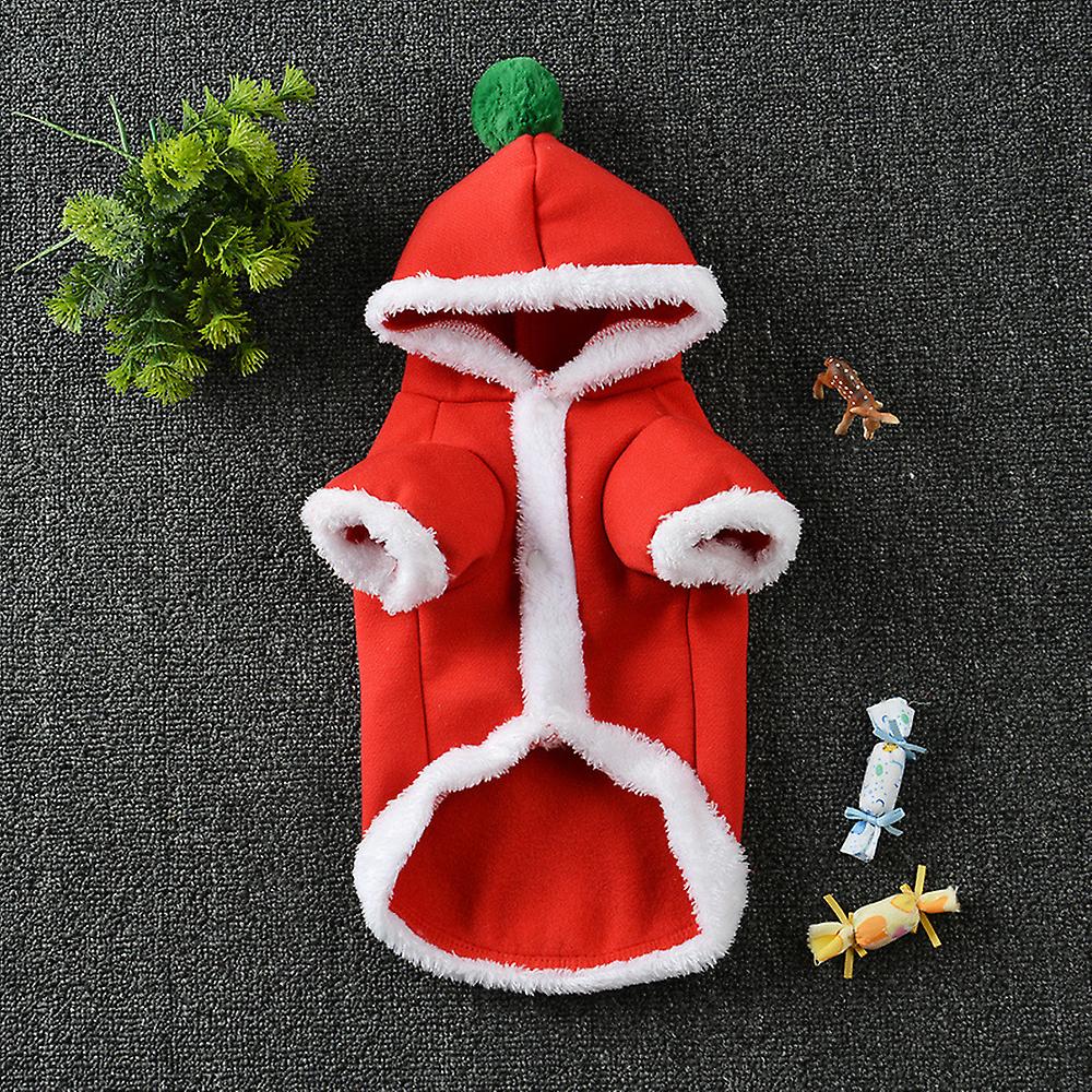 Winter Thicken Christmas Elk Relaxation Coat Dog Decoration Costume Pet Supplies Soft Comfortable Warm Cloth  S