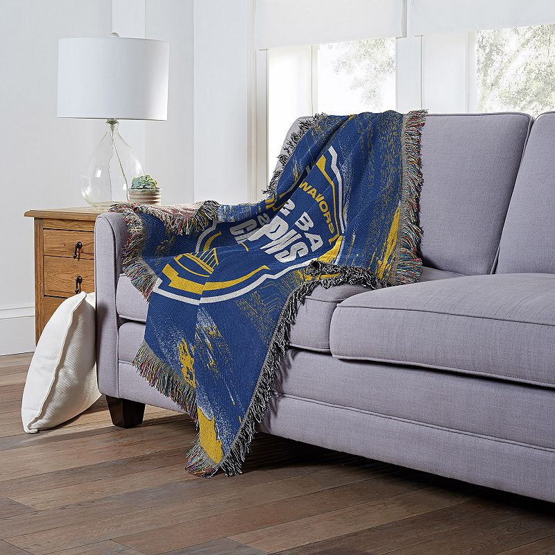 Golden State Warriors 2022 NBA Champions Woven Tapestry Throw Blanket