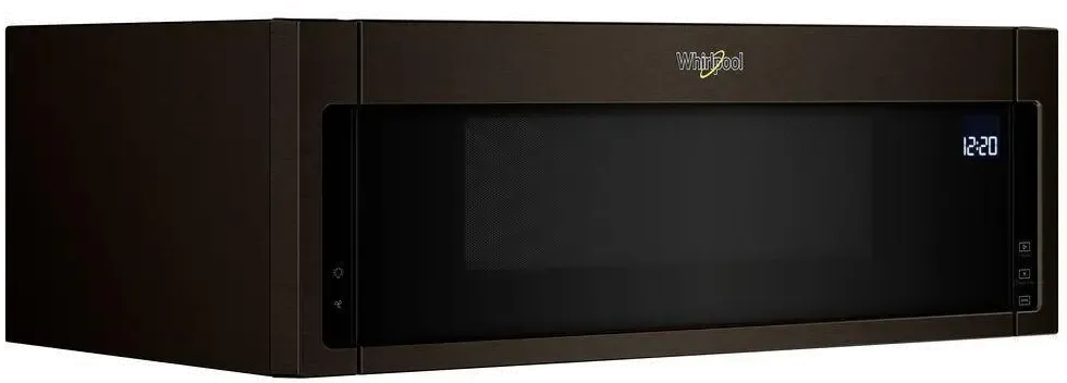 Whirlpool Low Profile Over the Range Microwave with Sensor Cook- Black Stainless Steel