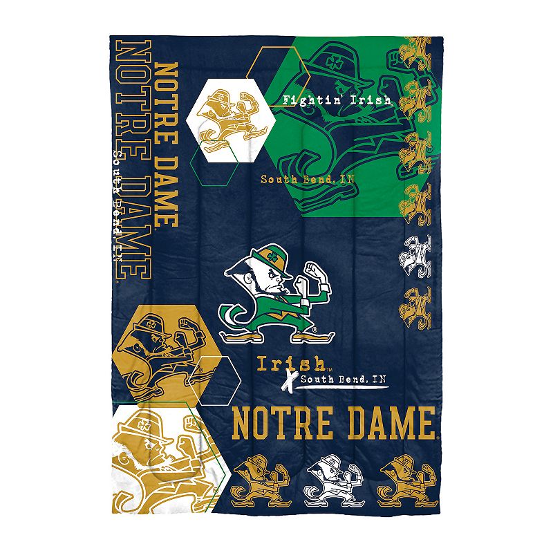 The Northwest Notre Dame Fighting Irish Twin Comforter Set with Sham