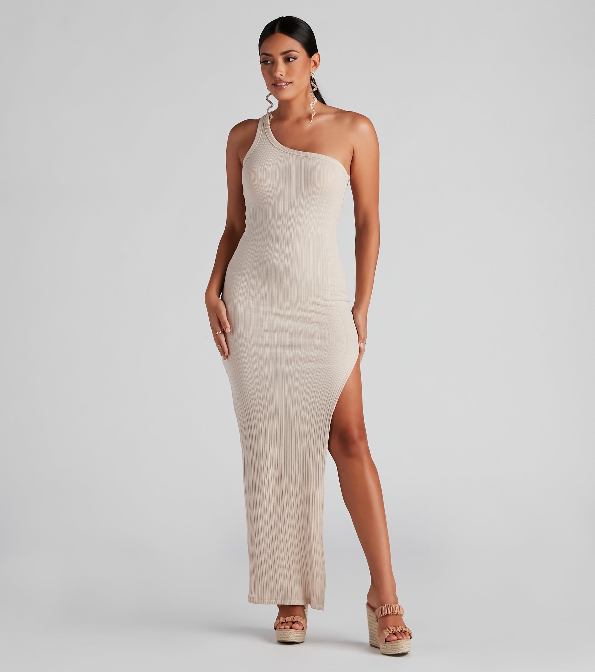 Weekend Plans Ribbed Knit Maxi Dress