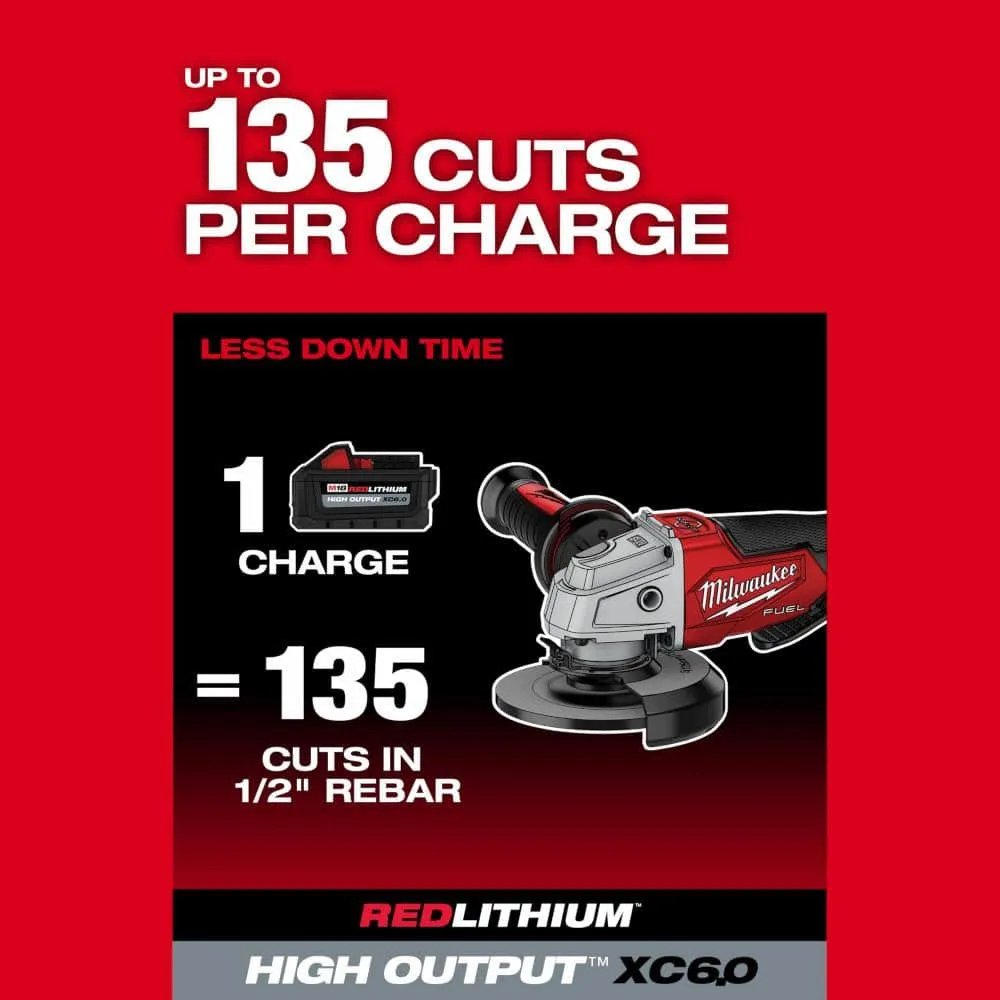 Milwaukee M18 FUEL 18V Lithium-Ion Brushless Cordless 4-1/2 in./5 in. Grinder w/Paddle Switch (Tool-Only) 2880-20
