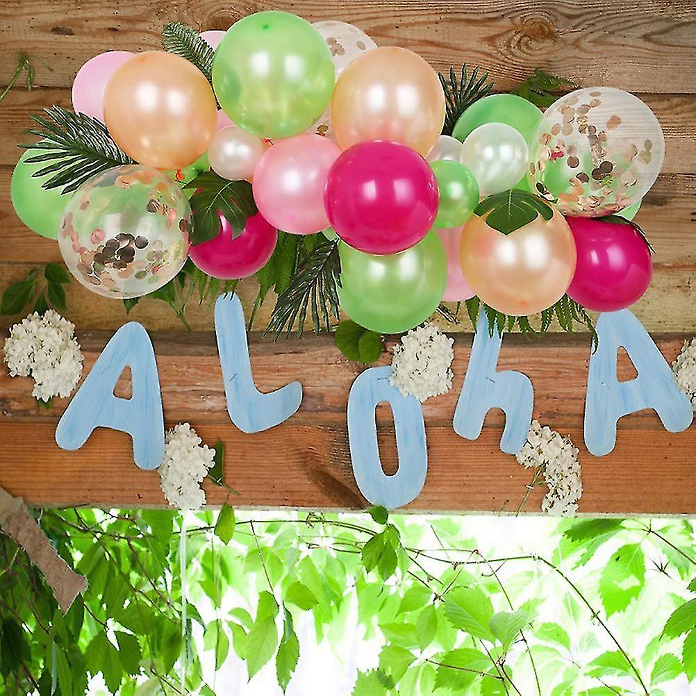 85Pcs/Set Tropical Balloons Garland Kit Palm Leaves Balloon Strip DIY Balloon Arch Garland for Tropical Theme Birthday Party