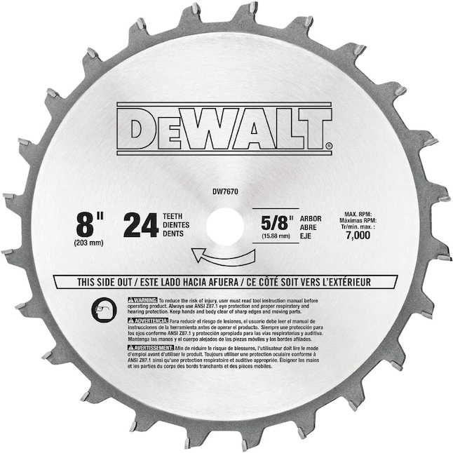 DEWALT DW7670 Dado Blade Set， 8-Inch， 24-Tooth