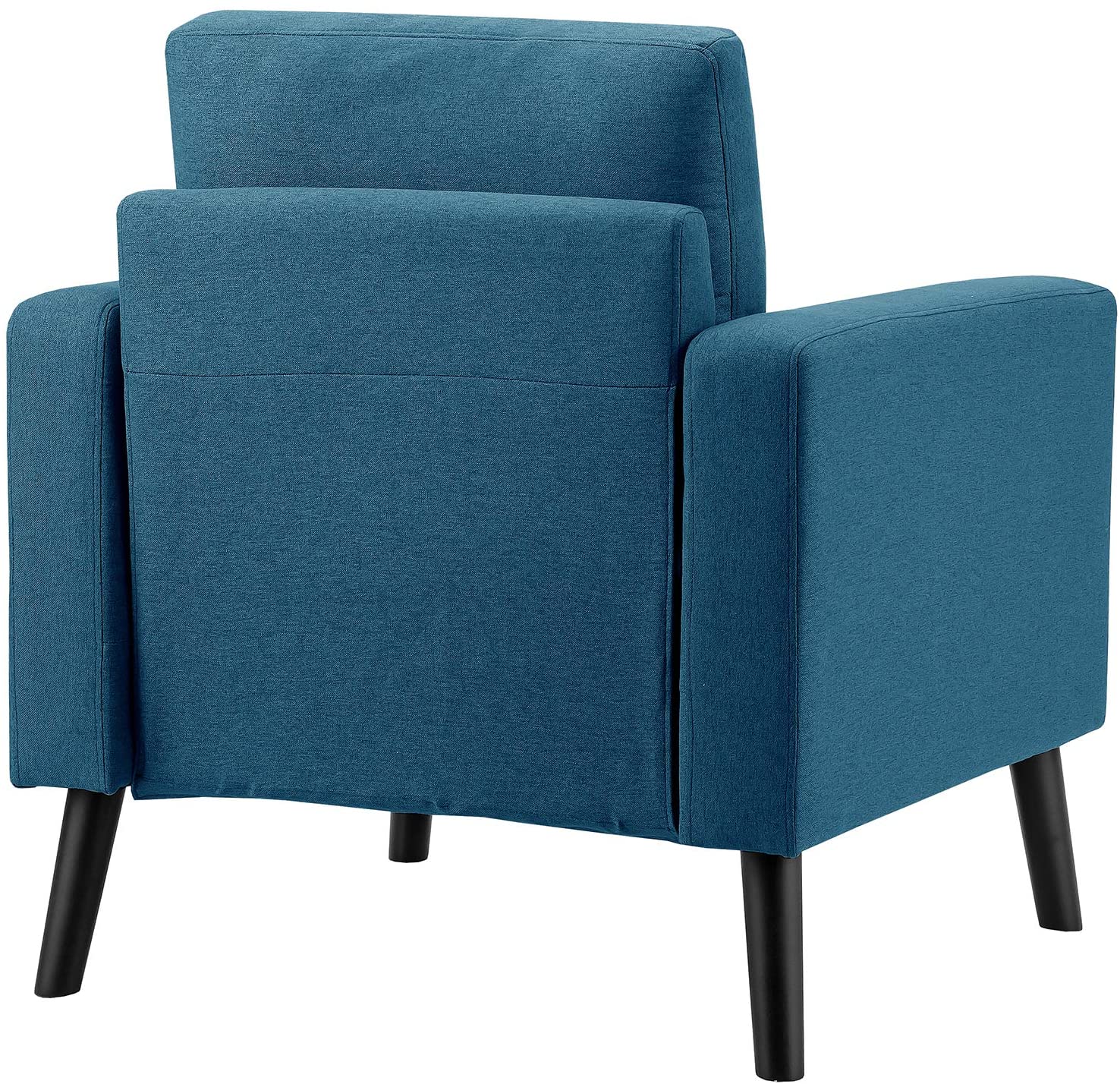Giantex Modern Accent Chair, Mid-Century Upholstered Armchair Club Chair