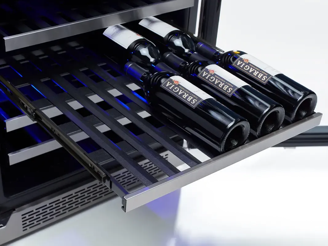 Zephyr Presrv Full Size Dual Zone Wine Cooler - Stainless Steel