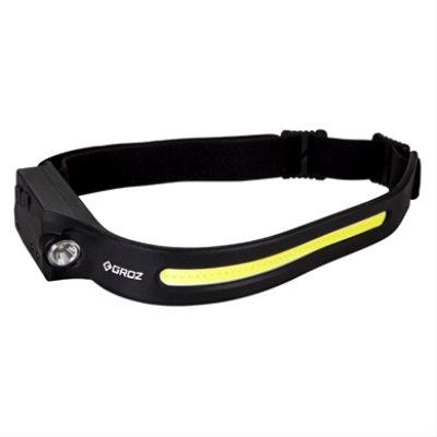 COB+LED Rechargeable Head Lamp Floodamp Spot Light Hands-Free On Off