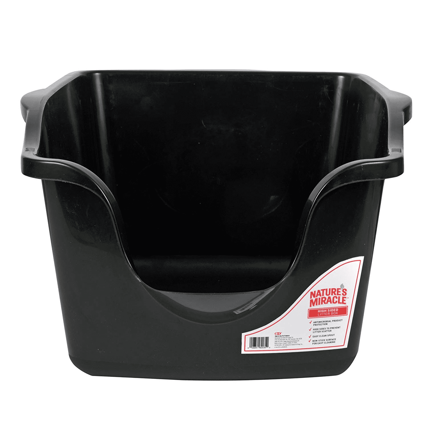 Nature's Miracle High-Sided Cat Litter Box， Easy-Clean Spout， 18.25 x 23.40