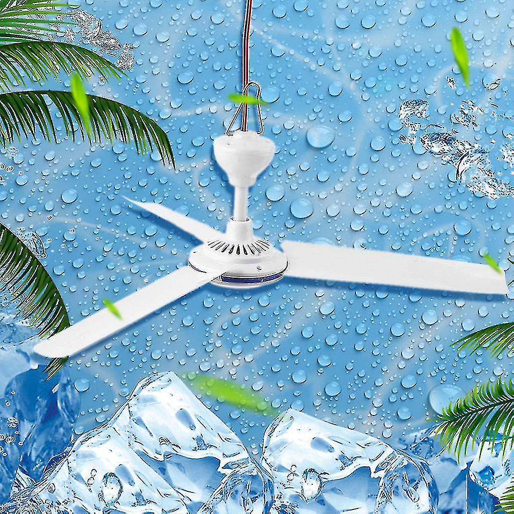 12v Silent Ceiling Fan 19.6inch Camping Tent Hanging Fan For Outdoor Home Picnic