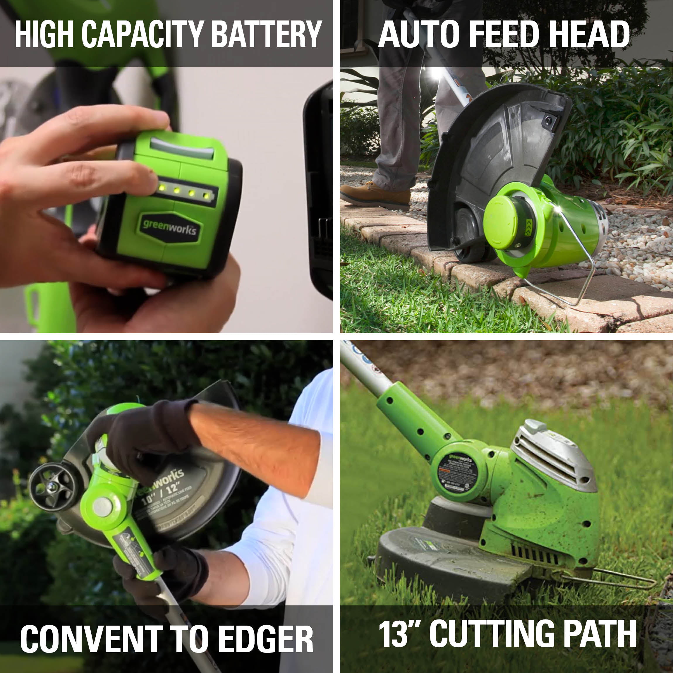 Greenworks G-MAX 40V Lithium-Ion 13-inch Cordless String Trimmer/Edger (Tool Only) 21332
