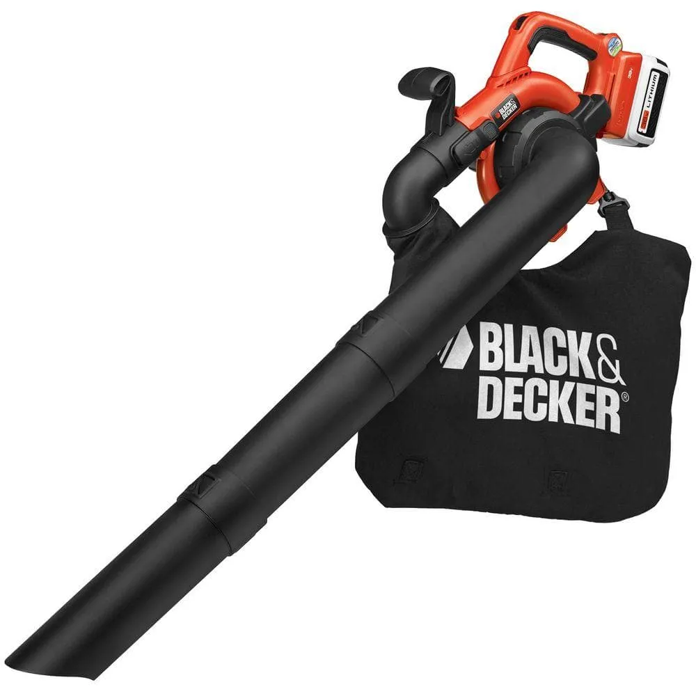 BLACK+DECKER 40V MAX 120 MPH 90 CFM Cordless Battery Powered Handheld Leaf Blower & Vacuum Kit with (1) 1.5Ah Battery & Charger LSWV36