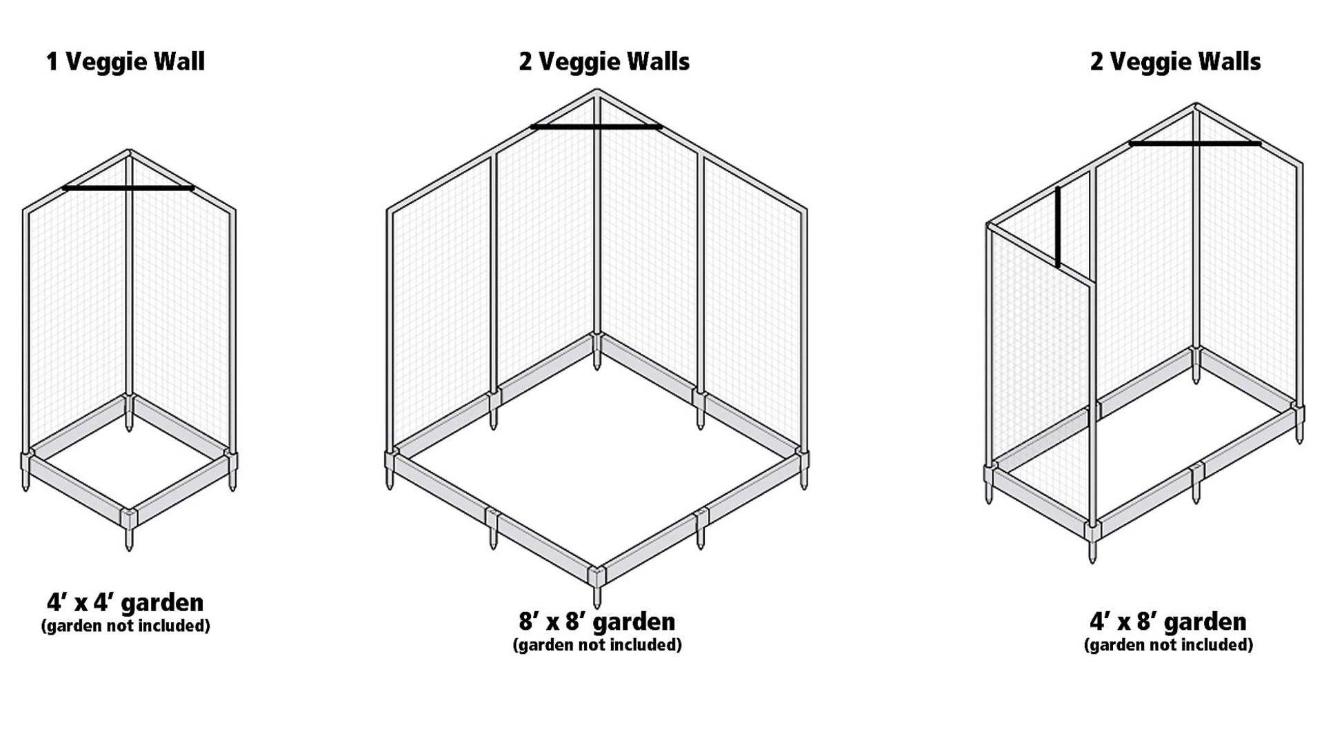 Stack & Extend 'Veggie Wall' - 4 Foot Wide Straight Panels