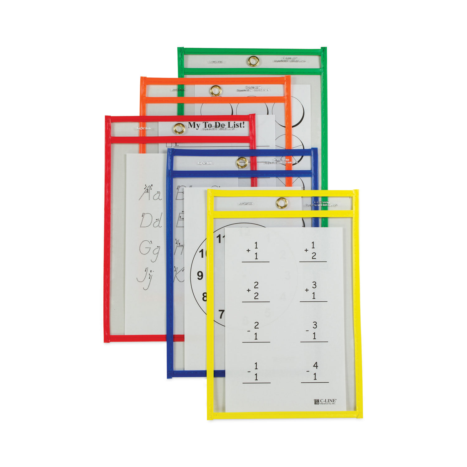 Reusable Dry Erase Pockets by C-Lineandreg; CLI41610
