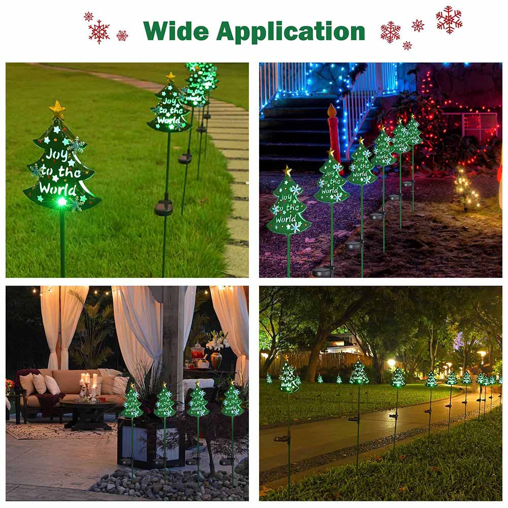 Yescom Solar Garden Stake Lights Chrismas Tree 2ct/Pack