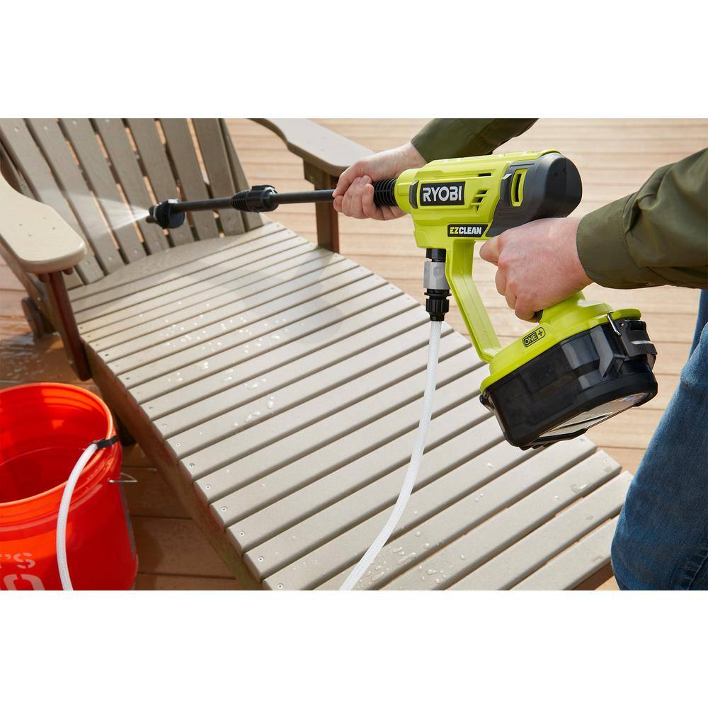 RYOBI RY120350-CMB1 ONE+ 18V EZClean 320 PSI 0.8 GPM Cordless Cold Water Power Cleaner (Tool Only) with Foam Blaster and Wash Brush