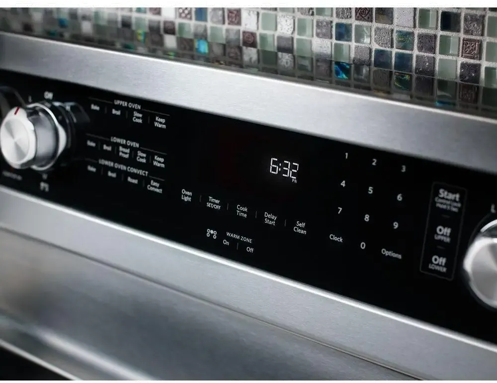KitchenAid Double Oven Electric Range - 6.7 cu. ft. Stainless Steel