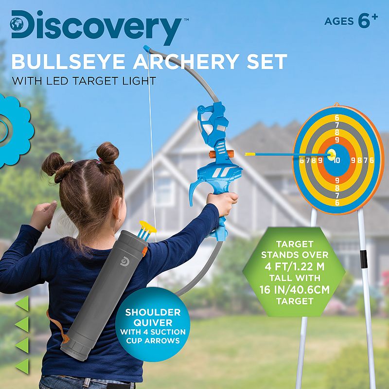 Discovery Kids Bullseye Outdoor Archery Set with LED Target