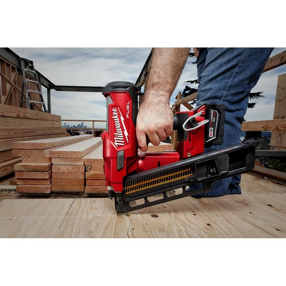 Milwaukee M18 18-Volt Lithium-Ion Cordless Tower Light w/3-1/2 in. 21-Degree Framing Nailer, Two 6Ah HO Batteries 2131-20-2744-20-48-11-1862