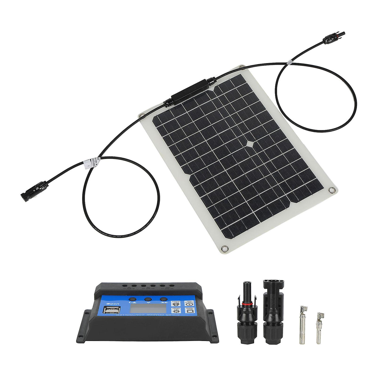 15w 18v Solar Cell Panel Monocrystalline Solar Panel Portable Solar Panel Kit For Car Boat(solar +50a Controller )