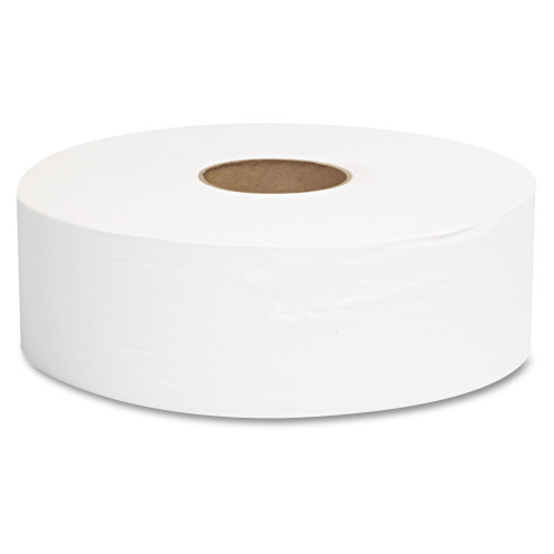 GEN JRT Jumbo Bath Tissue， Septic Safe， 1-Ply， White， 3.63